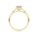 Radiant Three Stone Lab Grown Diamond Engagement Ring