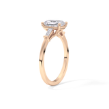 Radiant Three Stone Lab Grown Diamond Engagement Ring