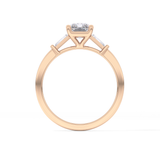 Radiant Three Stone Lab Grown Diamond Engagement Ring