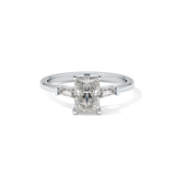 Radiant Three Stone Lab Grown Diamond Engagement Ring