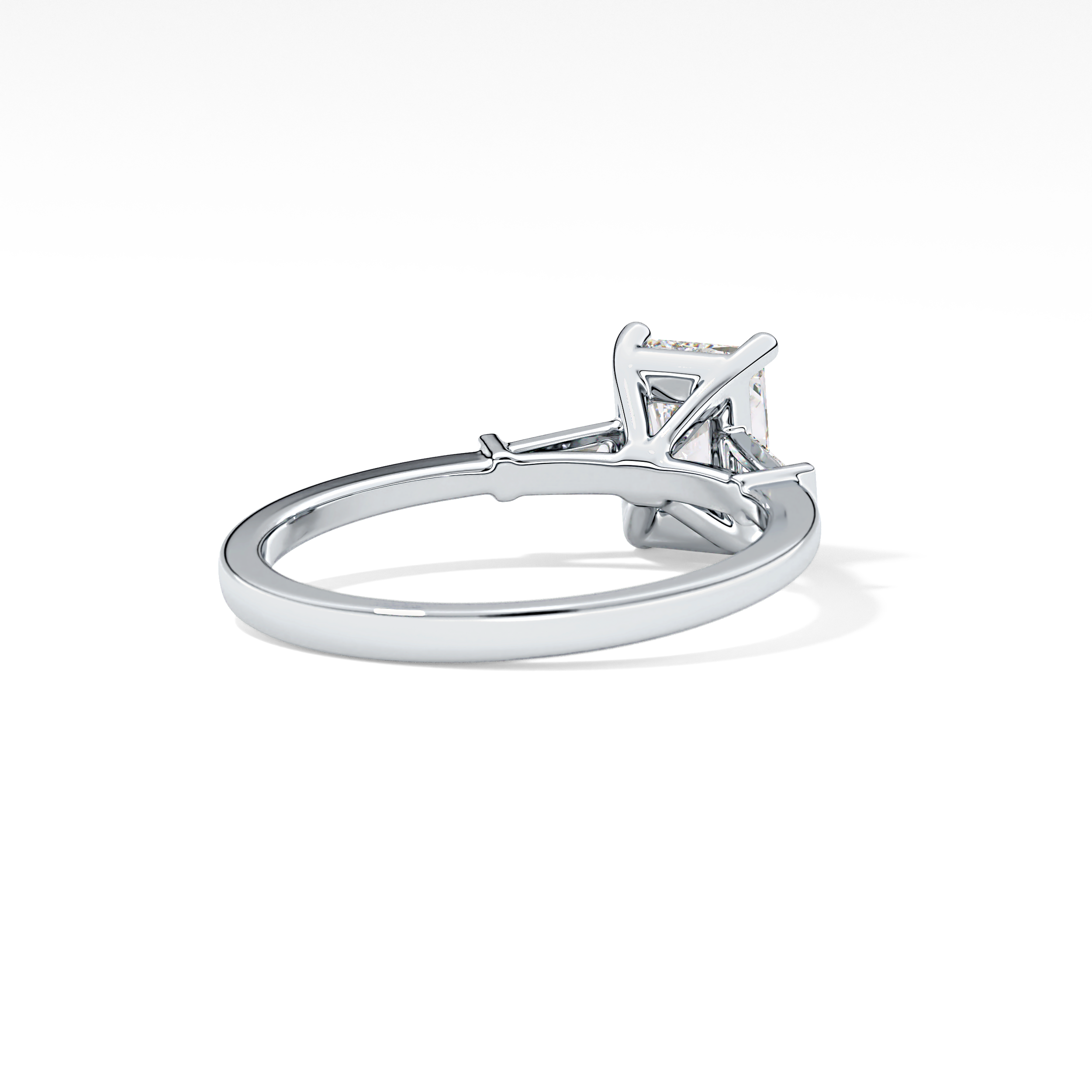 Radiant Three Stone Lab Grown Diamond Engagement Ring