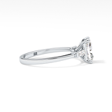 Radiant Three Stone Lab Grown Diamond Engagement Ring