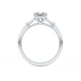 Radiant Three Stone Lab Grown Diamond Engagement Ring