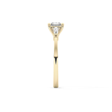 Asscher Three Stone Lab Grown Diamond Engagement Ring