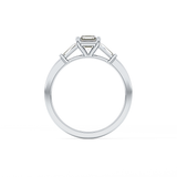 Asscher Three Stone Lab Grown Diamond Engagement Ring