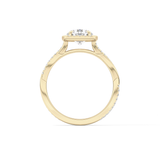 Round Halo & Pave Lab Grown Diamond Engagement Ring