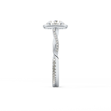 Round Halo & Pave Lab Grown Diamond Engagement Ring