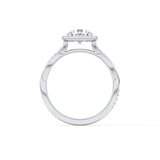 Round Halo & Pave Lab Grown Diamond Engagement Ring