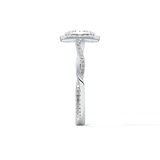 Princess Twisted Shank, Halo and Pave Lab Grown Diamond Engagement Ring