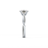 Oval Criss Cross Pave Lab Grown Diamond Engagement Ring