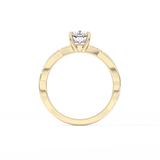 Cushion Criss Cross Pave Lab Grown Diamond Engagement Ring