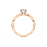 Cushion Criss Cross Pave Lab Grown Diamond Engagement Ring