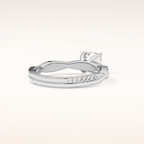 0.86 CT Cushion Shaped Criss-Cross Pave Moissanite Engagement Ring