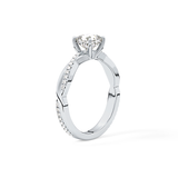 Cushion Criss Cross Pave Lab Grown Diamond Engagement Ring