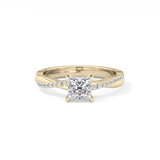 Princess Pave Lab Grown Diamond Engagement Ring