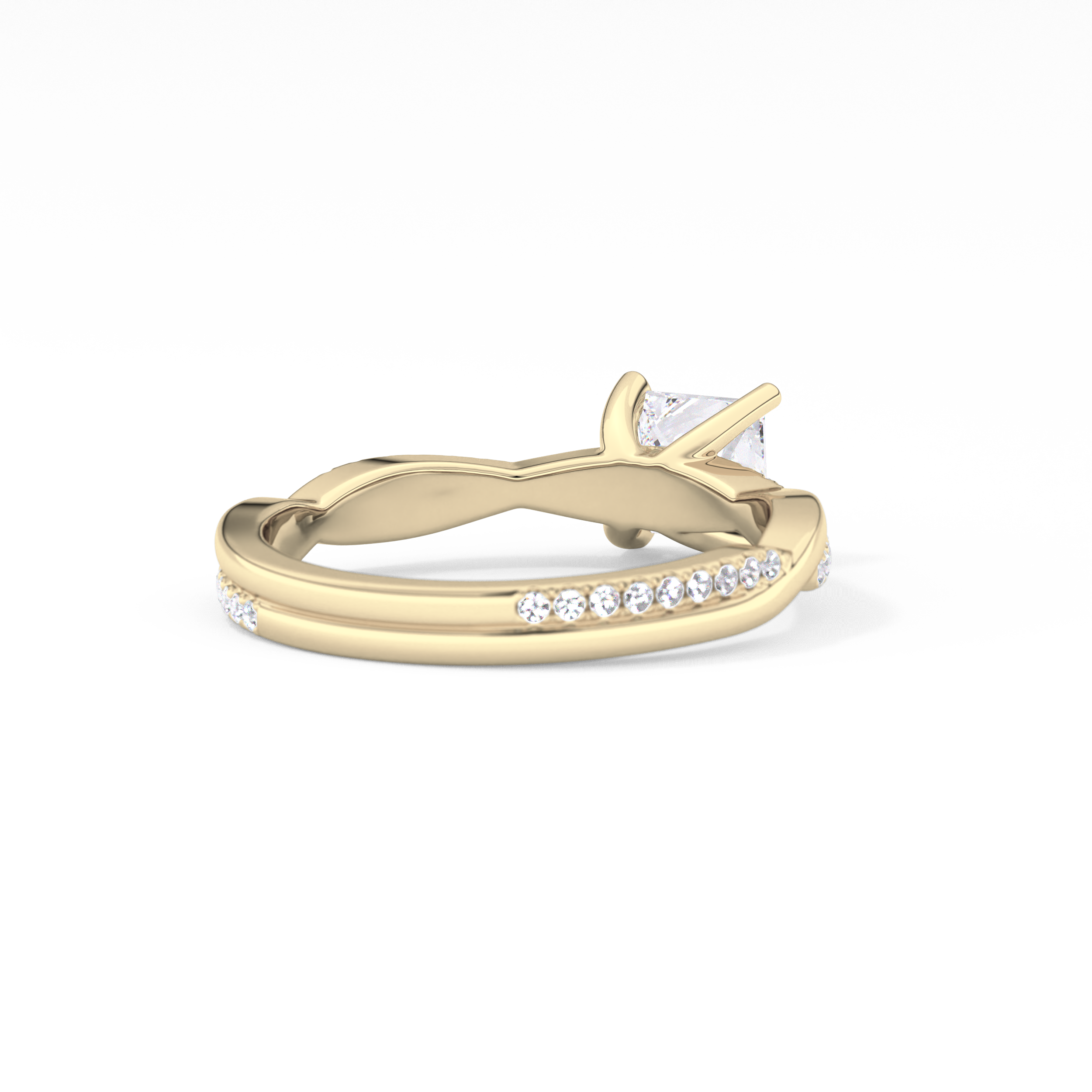 Princess Pave Lab Grown Diamond Engagement Ring