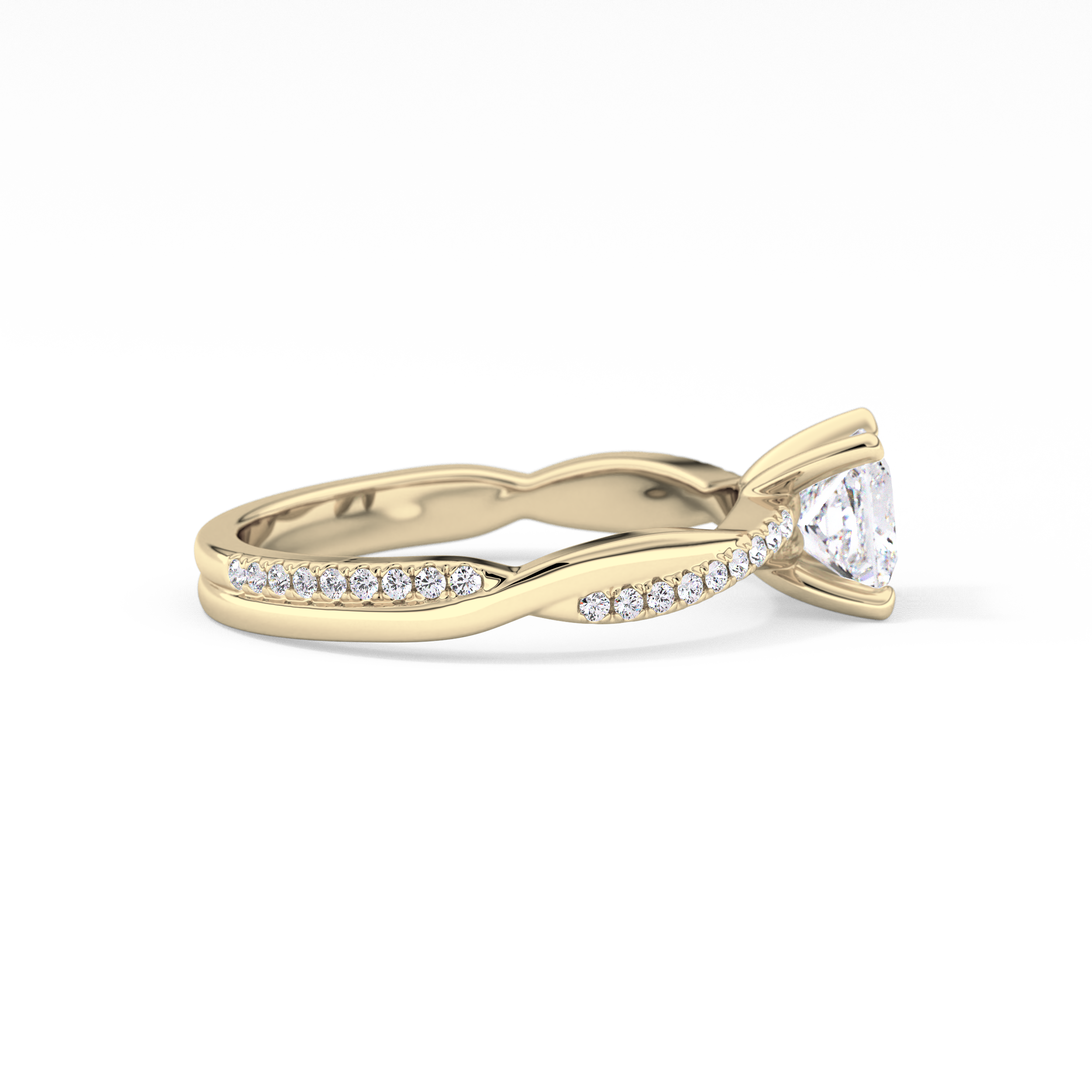 Princess Pave Lab Grown Diamond Engagement Ring