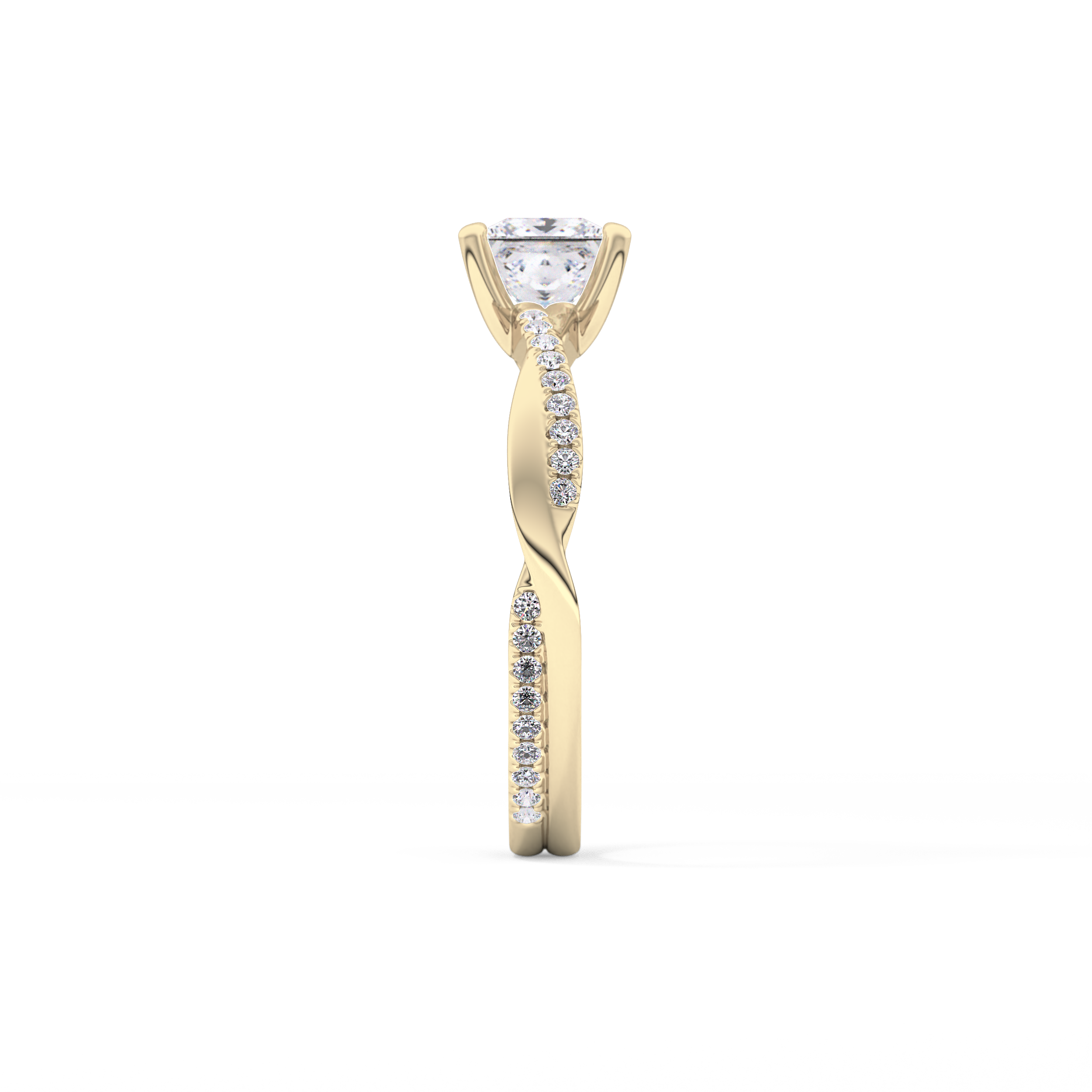 Princess Pave Lab Grown Diamond Engagement Ring