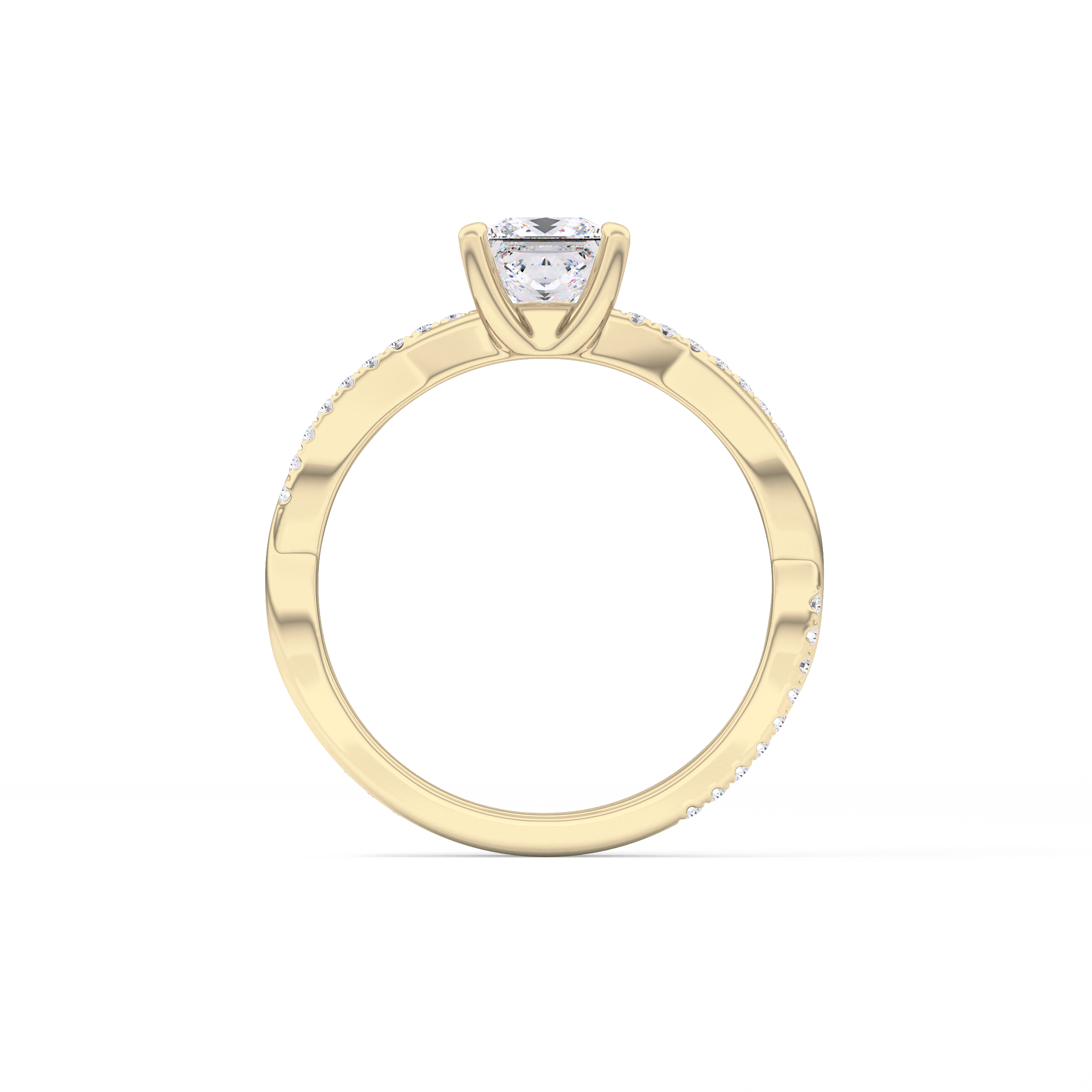 Princess Pave Lab Grown Diamond Engagement Ring