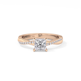Princess Pave Lab Grown Diamond Engagement Ring