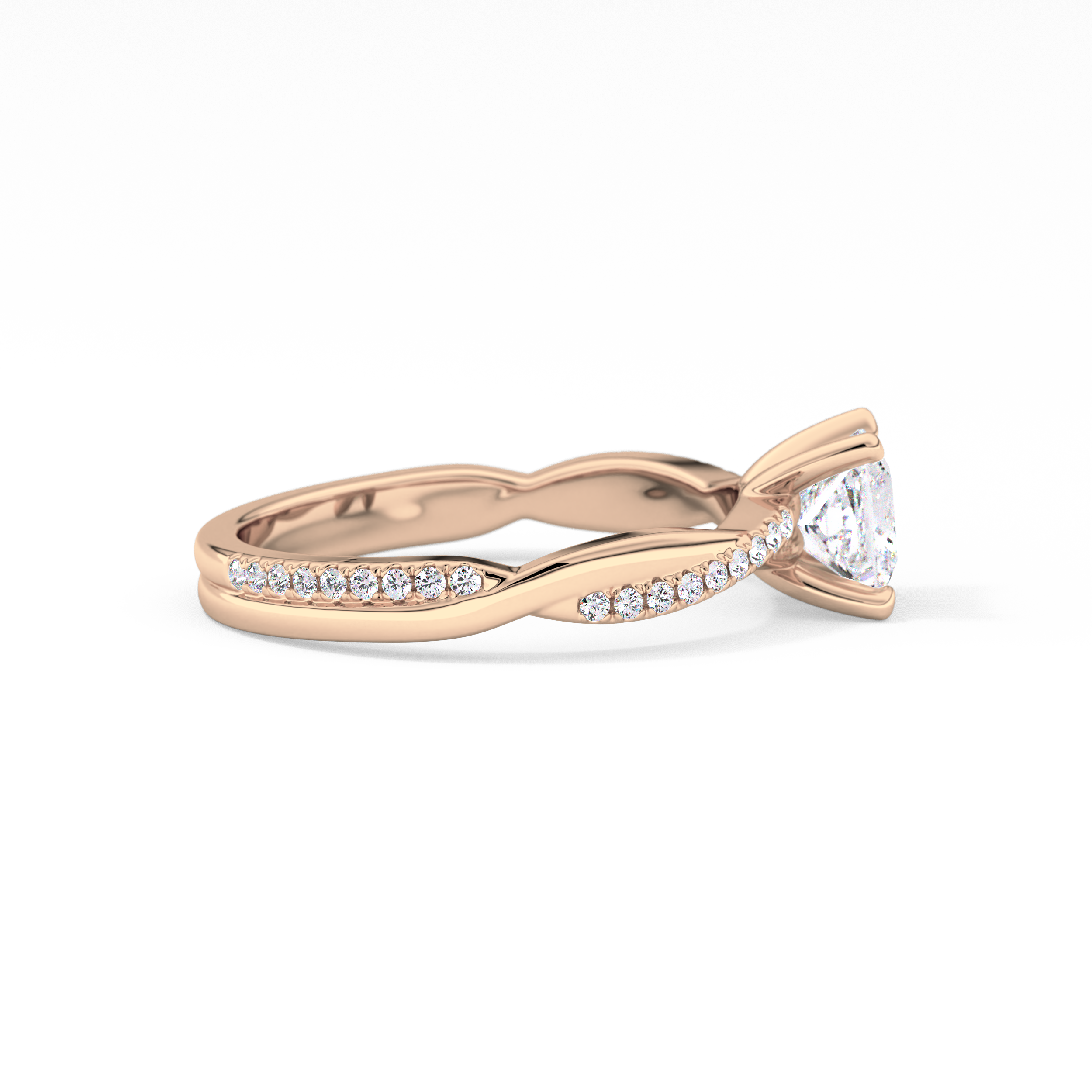 Princess Pave Lab Grown Diamond Engagement Ring