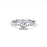 Princess Pave Lab Grown Diamond Engagement Ring