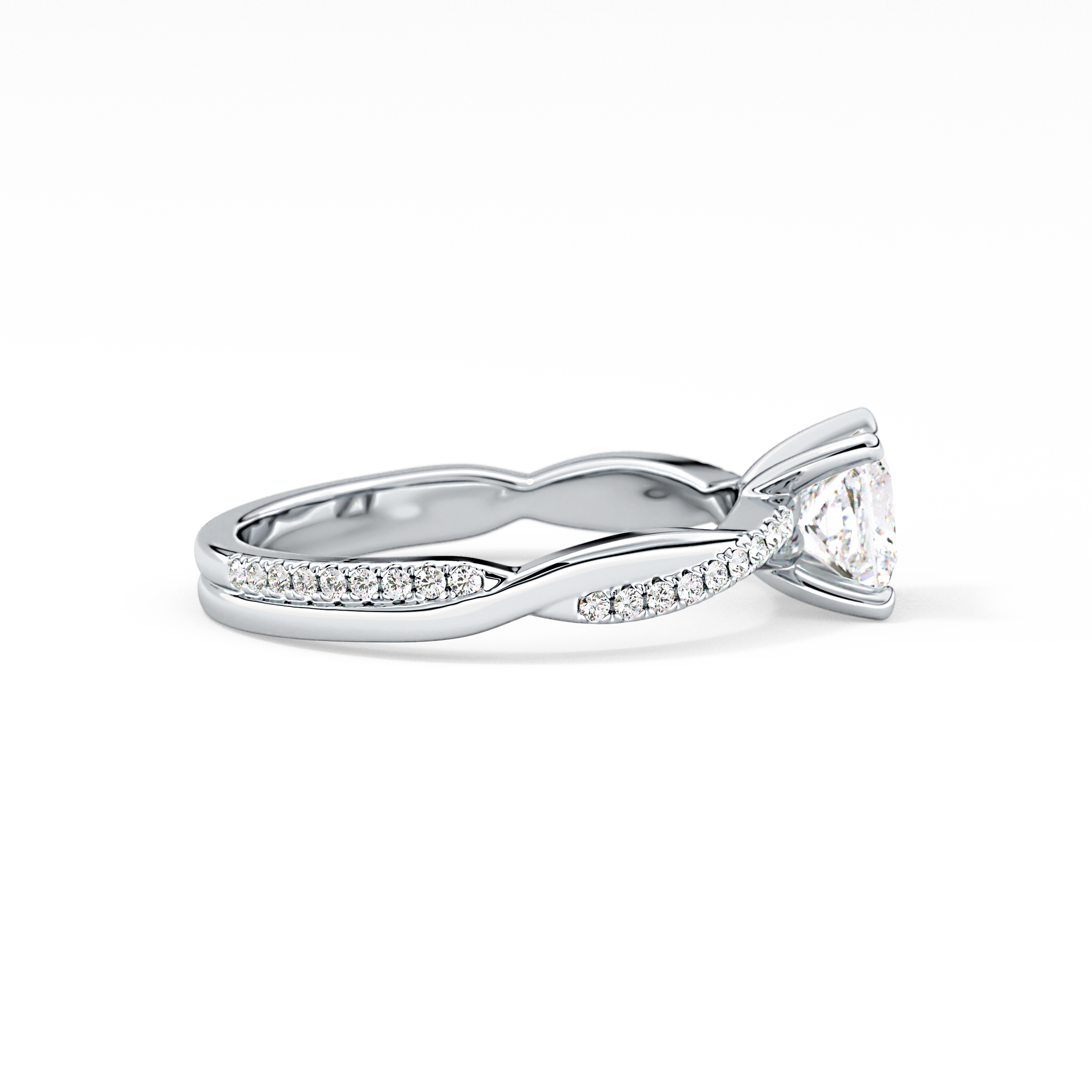 Princess Pave Lab Grown Diamond Engagement Ring