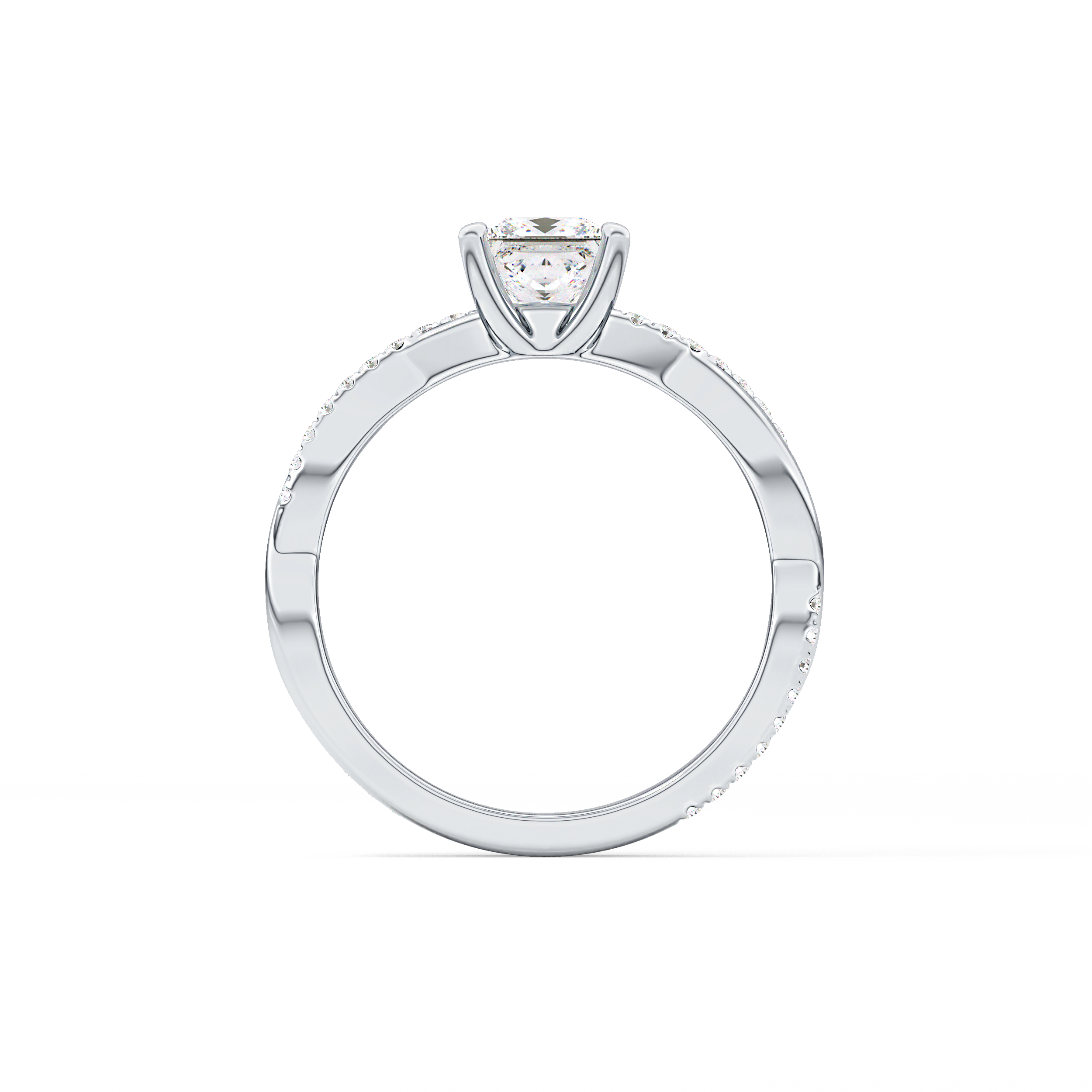 Princess Pave Lab Grown Diamond Engagement Ring