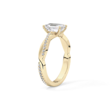Emerald Pave Lab Grown Diamond Engagement Ring