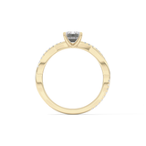 Emerald Pave Lab Grown Diamond Engagement Ring