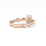 Emerald Pave Lab Grown Diamond Engagement Ring