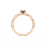 Emerald Pave Lab Grown Diamond Engagement Ring