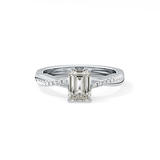 Emerald Pave Lab Grown Diamond Engagement Ring