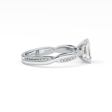 Emerald Pave Lab Grown Diamond Engagement Ring