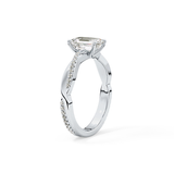 Emerald Pave Lab Grown Diamond Engagement Ring