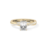 Emerald Pave Lab Grown Diamond Engagement Ring