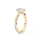 Emerald Pave Lab Grown Diamond Engagement Ring