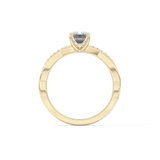 Emerald Pave Lab Grown Diamond Engagement Ring