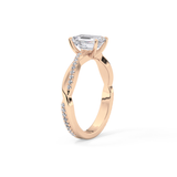 Emerald Pave Lab Grown Diamond Engagement Ring