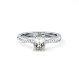 Emerald Pave Lab Grown Diamond Engagement Ring