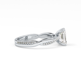 Emerald Pave Lab Grown Diamond Engagement Ring