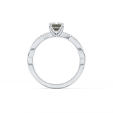 Emerald Pave Lab Grown Diamond Engagement Ring