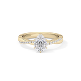 Pear Pave Lab Grown Diamond Engagement Ring
