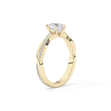 Pear Pave Lab Grown Diamond Engagement Ring