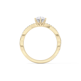 Pear Pave Lab Grown Diamond Engagement Ring