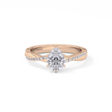 Pear Pave Lab Grown Diamond Engagement Ring