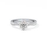 Pear Pave Lab Grown Diamond Engagement Ring