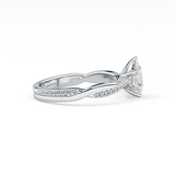 Pear Pave Lab Grown Diamond Engagement Ring