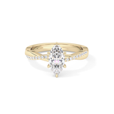 Marquise Pave Lab Grown Diamond Engagement Ring