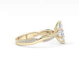 Marquise Pave Lab Grown Diamond Engagement Ring